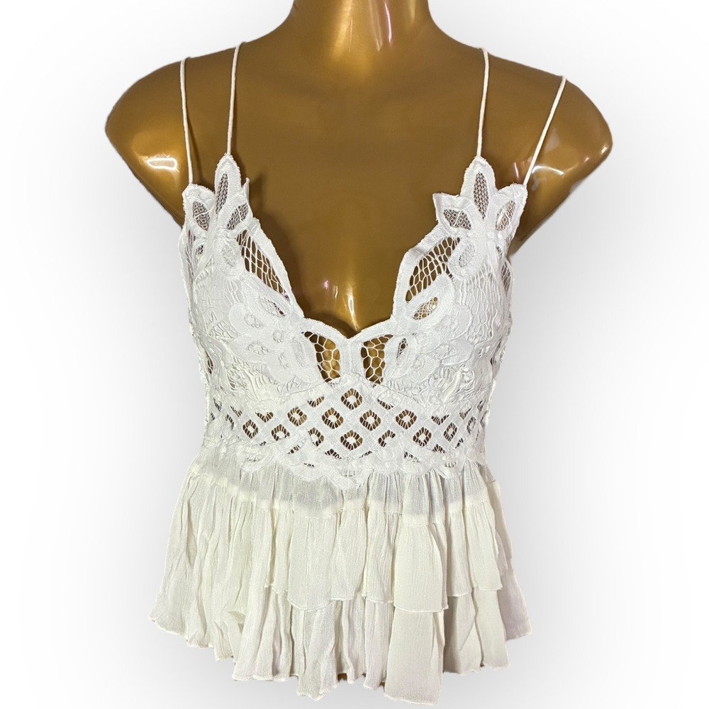 Free People White Lace Camisole